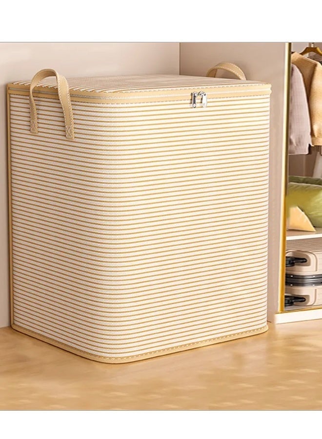 Laundry Basket,180L Laundry Hamper,Large Laundry Baskets With Easy Carry Handles,Freestanding Waterproof Clothes Hamper Storage Basket,Closet Organizer For Blankets, Clothes, Cotton Quilt, And Moving Packing,Beige - Image 5