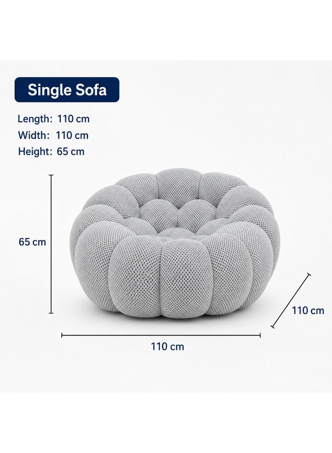 كرسي أريكة فقاعي كبير الحجم، أريكة فقاعية دائرية حديثة من إسفنج الذاكرة، أرائك منحنية ثلاثية الأبعاد على شكل خلية نحل لغرفة المعيشة/المكتب/الشقة/المساحات الصغيرة (مقعد واحد) - Image 3