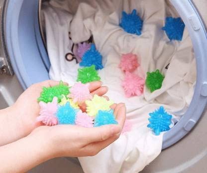 AGLOR Plastic 10 Pcs Reusable Washing Machine Winding Laundry Antitangle Balls Detergent Bar 120 Gm Pack Of 10 - Image 2