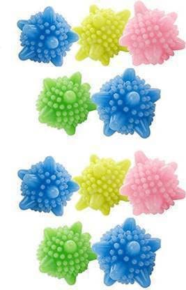 AGLOR Plastic 10 Pcs Reusable Washing Machine Winding Laundry Antitangle Balls Detergent Bar 120 Gm Pack Of 10 - Image 1