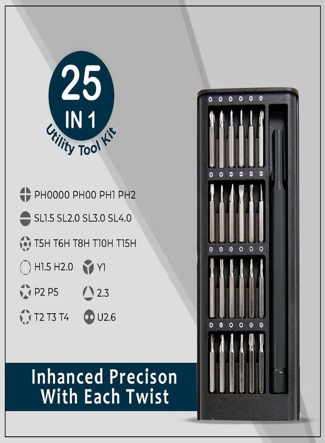 Geek Lab 25 in 1 Small Mini Magnetic Precision Screwdriver Bits Set, Eyeglasses, Computer, Electronic, Watch Repair Kit with Phillips and Star Tiny Screw Driver Home Kit (Plastic Pen) - Image 3