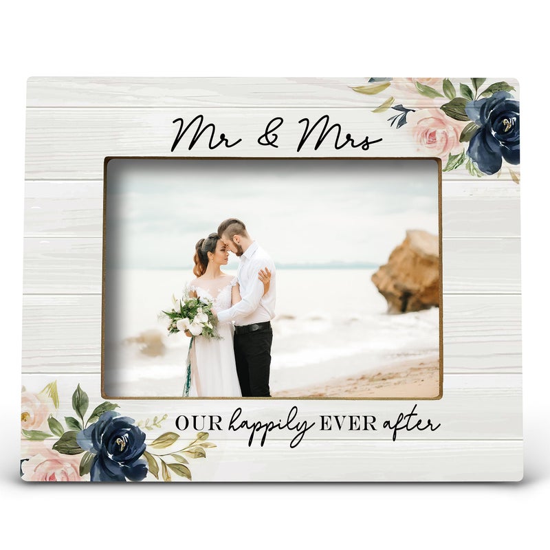 FONDCANYON FONDCANYON Mr  Mrs Picture Frame Wedding  Marriage License Frame Gifts for Newlywed 5x7 