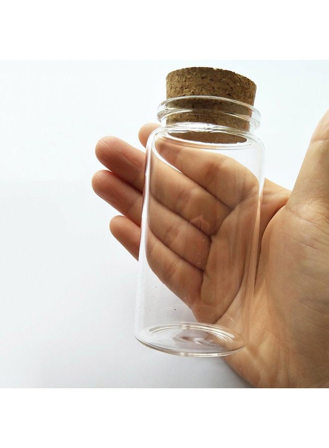 Luo House Glass Vials Jars with Cork Stopper 47x90mm (1.85x3.54in),3 Pieces 100ml - Image 2