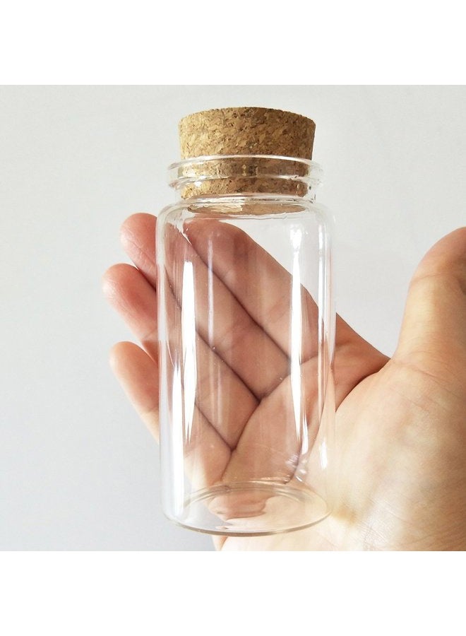 Luo House Glass Vials Jars with Cork Stopper 47x90mm (1.85x3.54in),3 Pieces 100ml - Image 1