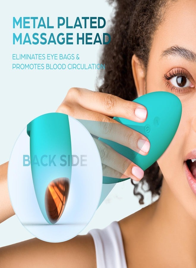 Bella Ciao 12-Speed Gentle Facial-Cleansing Brush, Rechargeable Silicone Face Scrubber, Deep-Cleaning and Exfoliating Face-Wash Brush, Water-Resistant Design, Aqua - Image 3