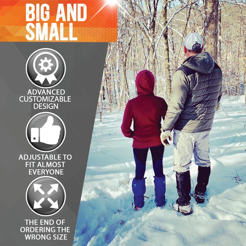 Pike Trail Waterproof Adjustable Leg Gaiters: For Hiking in Mud, Sand, and Snow - Hunting, Mountain Climbing, or Snowshoeing - Image 2