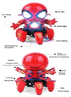 General Singing and dancing robot toy light music electric six-claw Spiderman robot  - Image 2