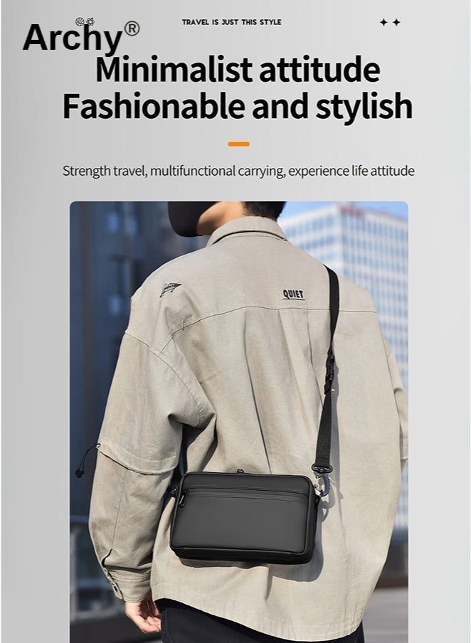 Archy Men's Stylish Outdoor Sling Bag - Large Capacity, Durable & Water-Resistant | Multi-Pocket Design, Perfect for Hiking & Daily Use | Adjustable Strap, Sleek Casual Style - Image 3