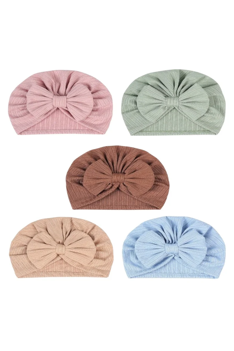 Bambimici 5 Pcs Babybow Turban Hat Set 2