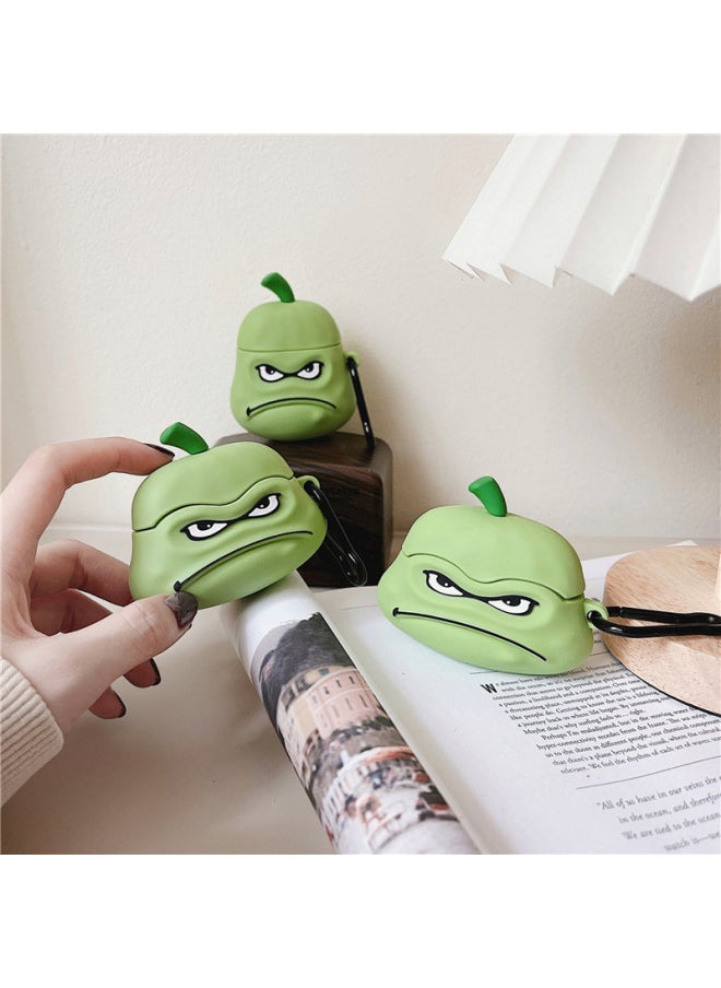 Generic - Ugly Cute Pumpkin Suitable For AirPods 4 Generation Pro For Apple Bluetooth Wireless Headset 1/2/3 Generation Cartoon Protection-Color:Ugly Cute Pumpkin + Hook-Applicable Model:AirPods Generic 1/2 - Image 1