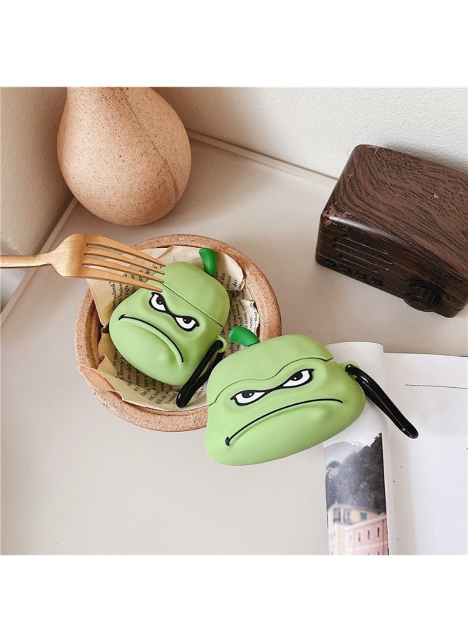 Generic - Ugly Cute Pumpkin Suitable For AirPods 4 Generation Pro For Apple Bluetooth Wireless Headset 1/2/3 Generation Cartoon Protection-Color:Ugly Cute Pumpkin + Hook-Applicable Model:AirPods Generic 1/2 - Image 1