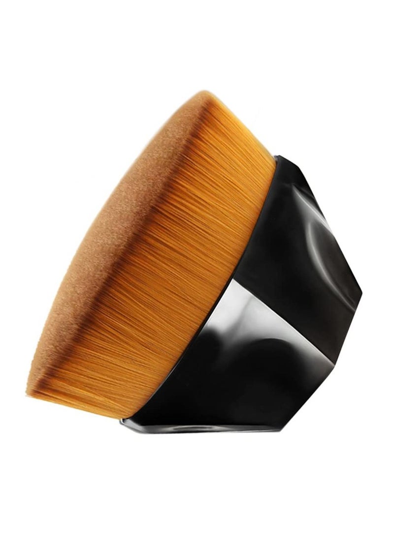 Goolsky Foundation Makeup Brush Flat Top Kabuki Hexagon Face Blush Liquid Powder Foundation Brush for Blending Liquid, Cream or Flawless Powder Cosmetics  (Black) - Image 1