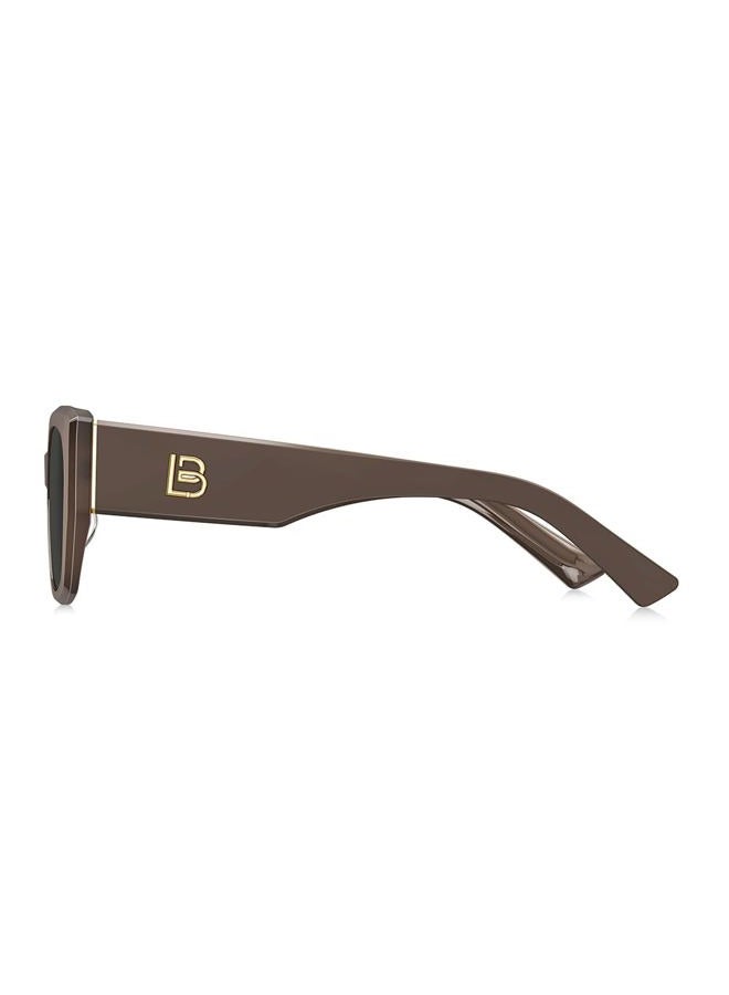 BOLON Women Trendy Cat Eye Polarized Sunglasses, Exclusive Eyewear Brand of EssilorLuxottica, Translucent Latte/Grey Polarized Regular, 56mm - Image 3