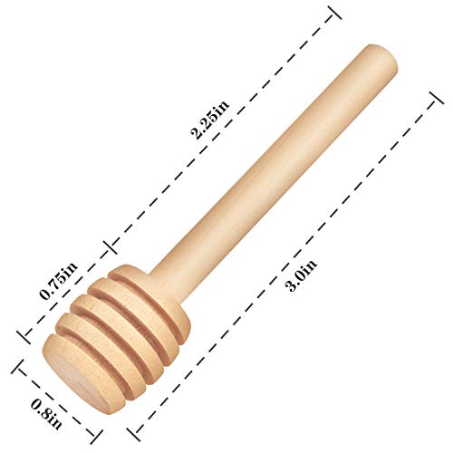 FFNIU 25Pcs Honey Dipper Sticks, Wooden Honey Dipper, 3 Inch Mini Honeycomb Stick, Honey Stirrer Stick for Jar Dispense Drizzle and Wedding Party Present - Image 4