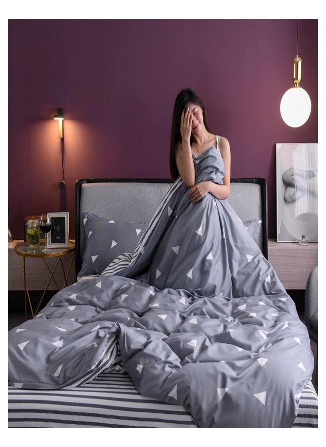 ZCM-HAPPY Luxurious Thickened 3-Piece Brushed Microfiber Bed Sheet Set with Pillow Covers - Ultra Soft, Wrinkle Resistant, Durable Bedding for King and Queen Size Beds, Comfortable Bed Sheets for All Seasons Hotel Quality Bedding Set  - Image 1