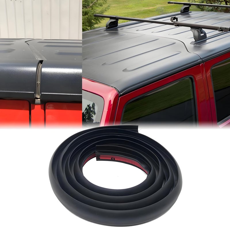 2 Pack Hard Top Rubber Seal Kit Roof Flow Seal Strip for 20072025 Wrangler JK JKU JL JLU and Gladiator JT for Noise Reduction Weather Stripping Dustproof Rubber Sealing Strip