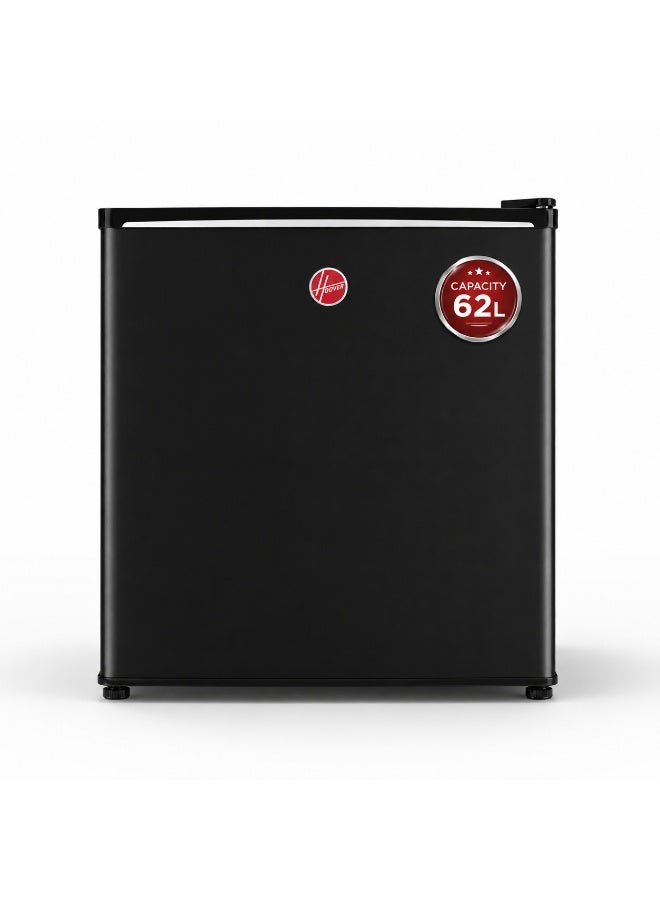 HOOVER 62L Single Door Compact Refrigerator with Freezer Compartment 62 L HSD-K62-B Black - Image 1