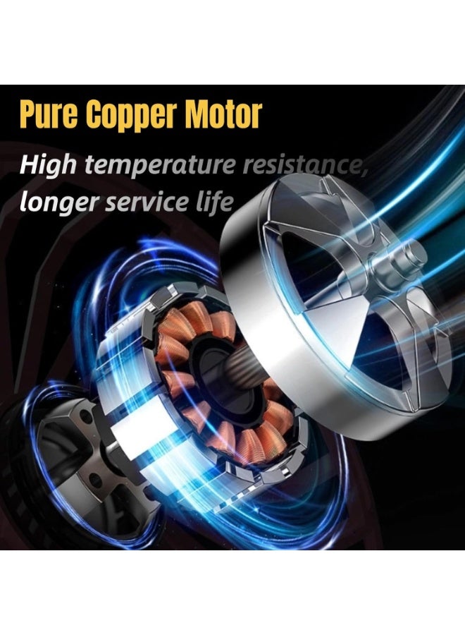 GearZone 21V Cordless Angle Grinder Kit with Brushless Electric Motor, including 2pcs 4.0 AH Batteries,Fast Charger, Easy Handle with Cutting Disc and Grinding Disc in Tool Box - Image 2