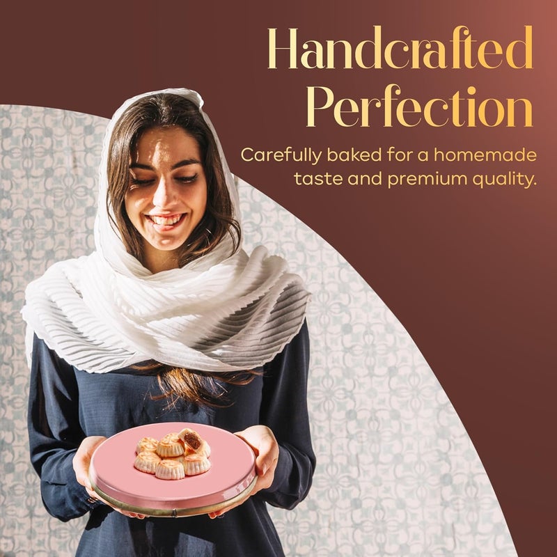 Abu Al Jedi 500g Maamoul Ajwa – Traditional Arabic Cookies with Premium Ajweh Date Filling – Middle Eastern Sweets Gift Box for Eid, Ramadan – Maamoul and Baklawa Assortment - Image 5