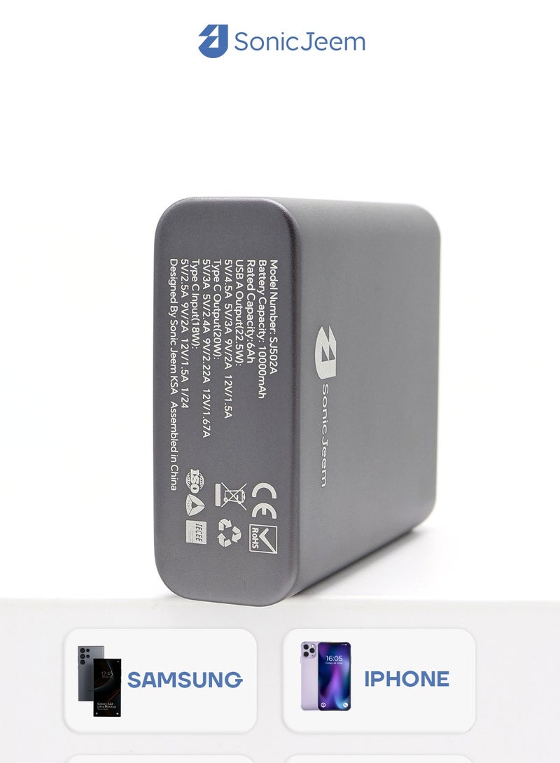 Sonic Jeem Power Bank (Rahaal) A symbol of power and durability PD with a power of 20W (SJ502A) - Image 2