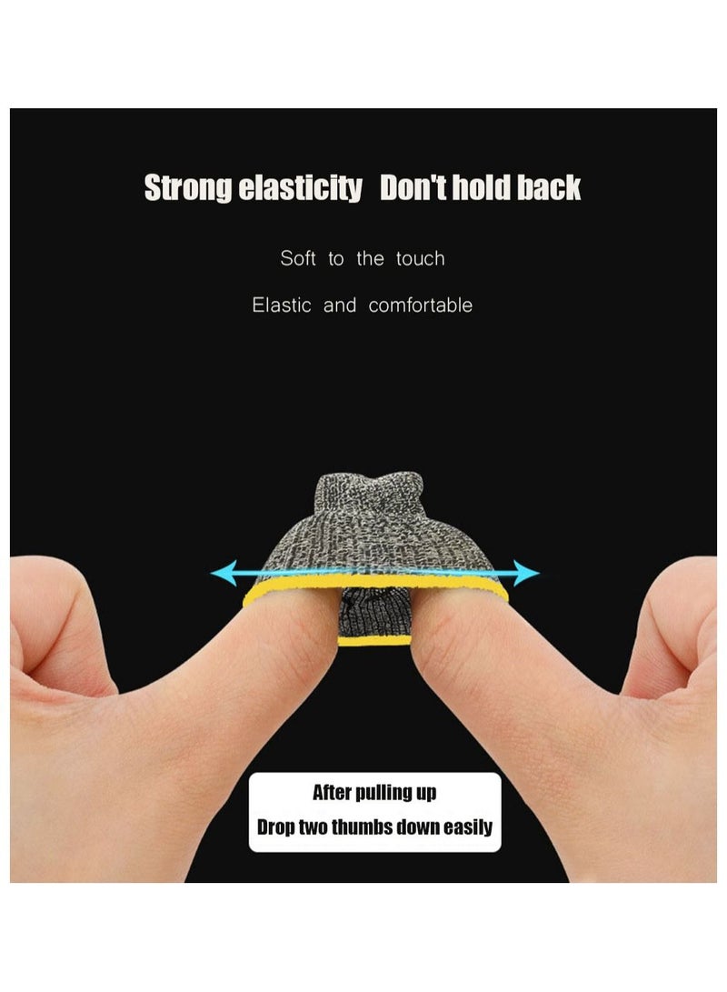 فليلي 2 قطعة كم إصبع للألعاب المحمولة أصفر / أسود - Image 3