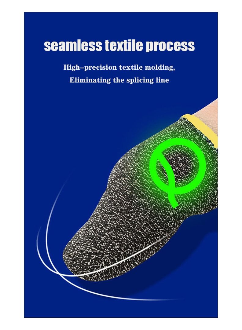 فليلي 2 قطعة كم إصبع للألعاب المحمولة أصفر / أسود - Image 5