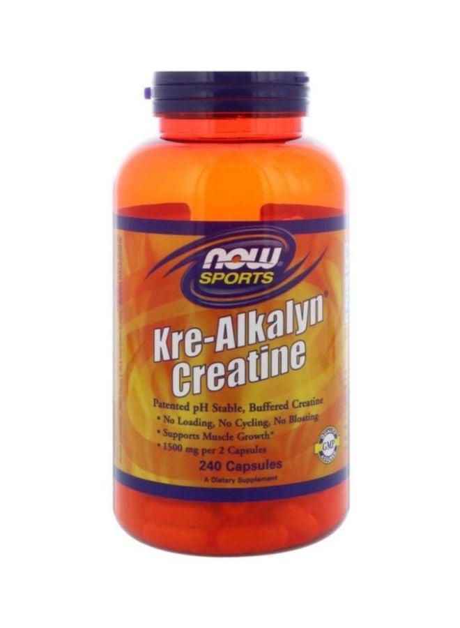 Now Foods Kre-Alkalyn Creatine Dietary Supplement - 240 Capsules - Image 1