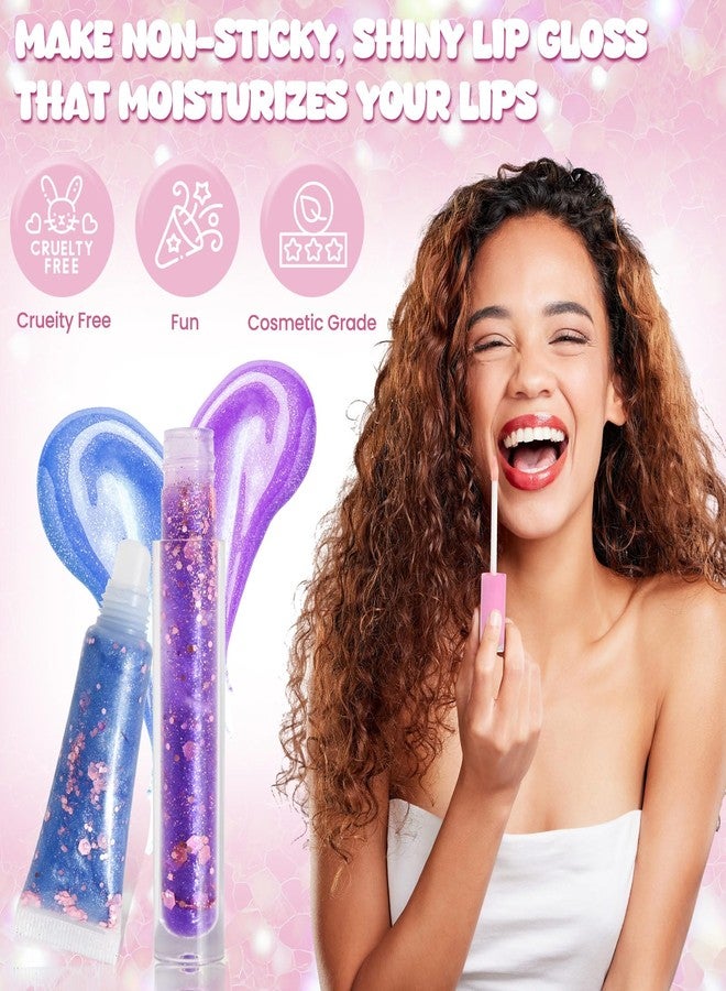 JUYRLE Lip Gloss Making Kit- DIY Fun Lip Gloss Kit, Make Your Own Lipgloss with Moisturizing Lip Gloss Base, Pigments, Tubes, DIY Lipstick Set, Lip Gloss Set for Teens, Christmas Gift for Girls Women - Image 4