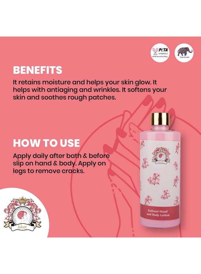 Indrani Cosmetics Indrani Hand And Body Lotion For Women Gives Full Day Moisturization 500 Ml - Image 4