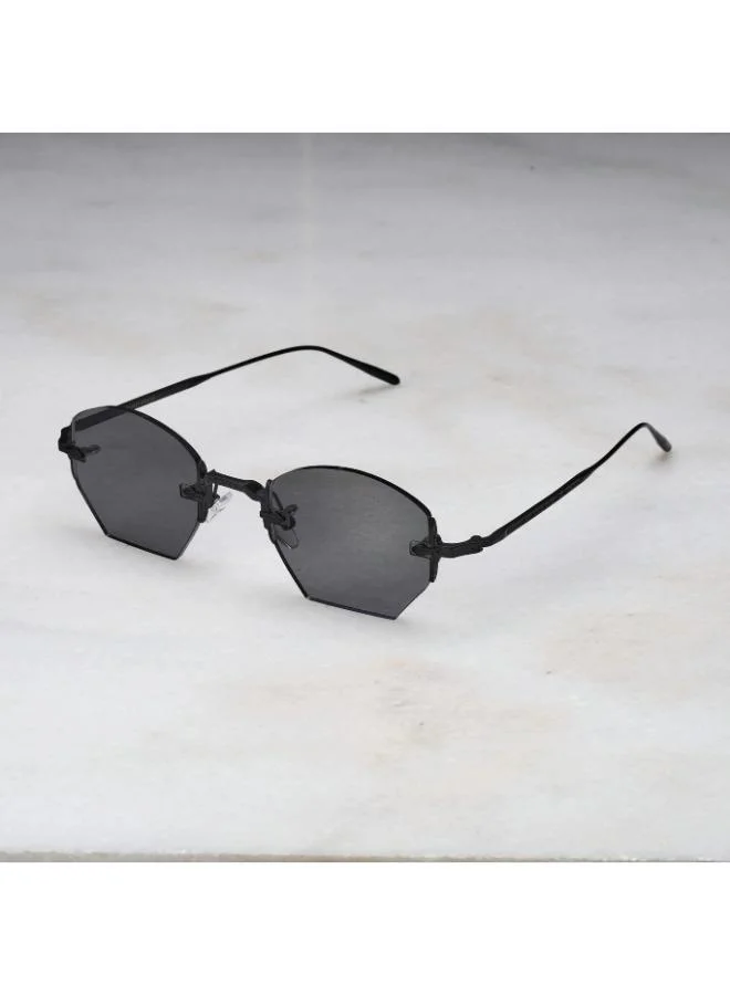 Explicit Poets Explicit Poets Unisex Naya Matt Black-Gray Stylish Sunglasses, A22EP1