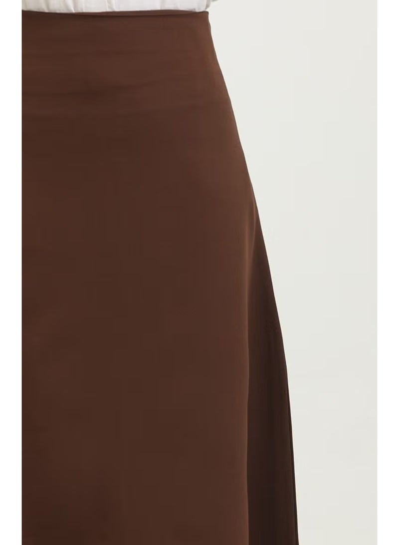 Sefa Merve تنورة مزدوجة 4816-04 بني - Image 3