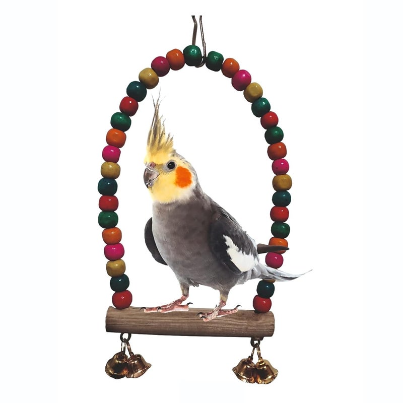 Pets Pro Bird C Swing Toys for Birds Budgies, Cockatiels, Conures, Finches, Budgie, Macaws, Parrots, Love Birds, Cage Hanging Chew Toys | Bird Hanging Swing Toys for Cage - Image 4