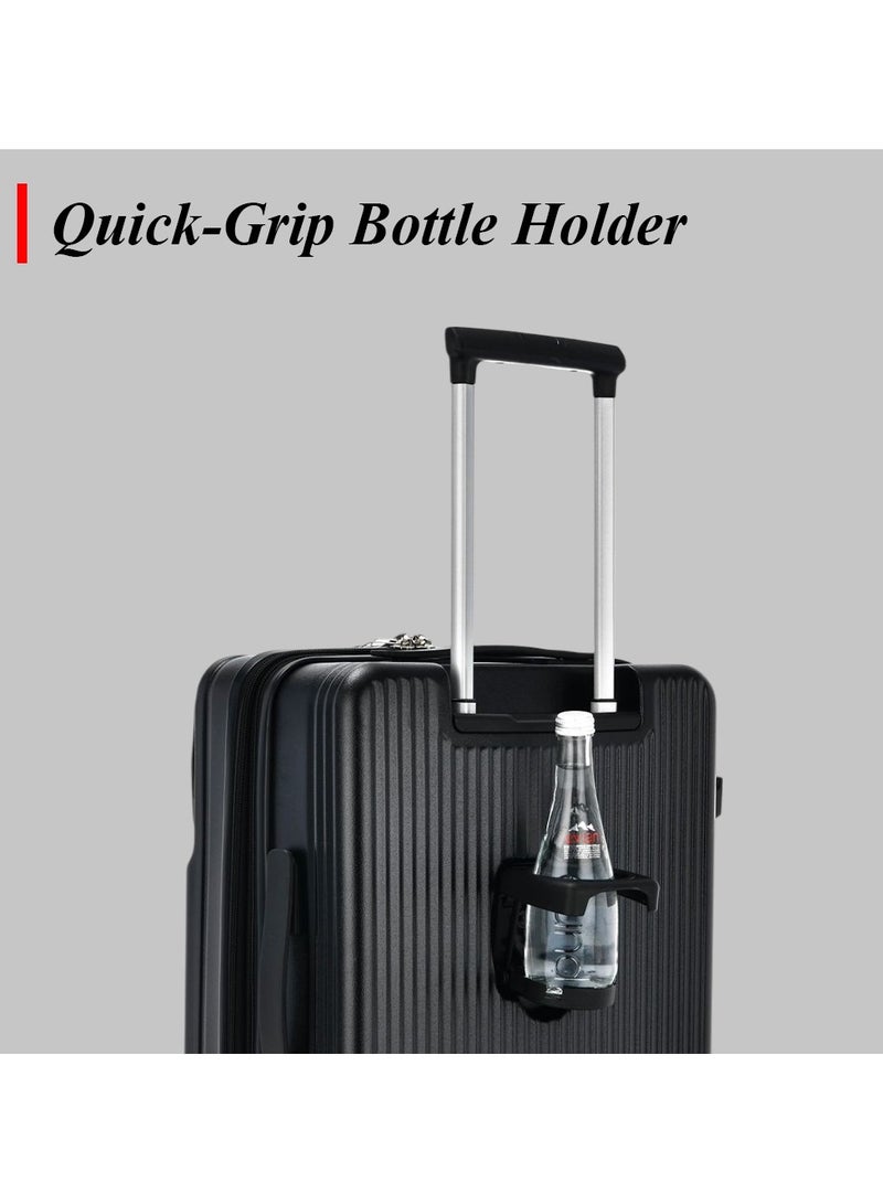 ZAAPPY Lightweight Hardshell Luggage 3 Pcs Set with Front Opening Carry-On Suitcase for Easy Access and a Convenient Bottle Holder - Image 4