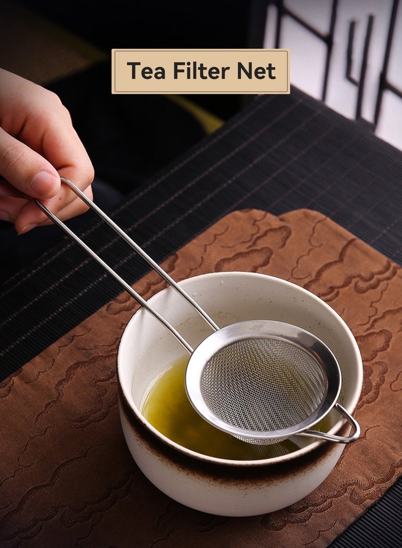 Matcha Tea Set, 6Pcs Matcha Whisk Set, Traditional Handmade Matcha Tea Tool, Include Matcha Bowl, Bamboo Matcha Whisk, Whisk Holder, Stainless Steel Tea Sifter, 2 Bamboo Scoop - Image 5