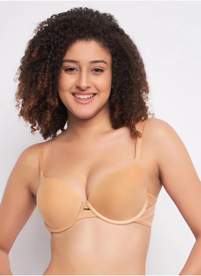 Clovia Clovia Pack of 2 Level 3 Push-Up Padded Underwired Demi Cup T-shirt Bra