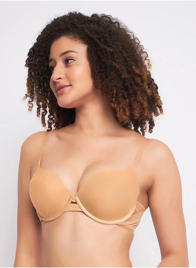 Clovia Clovia Pack of 2 Level 3 Push-Up Padded Underwired Demi Cup T-shirt Bra