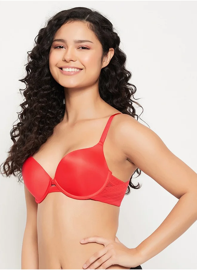 Clovia Clovia Pack of 2 Level 3 Push-Up Padded Underwired Demi Cup T-shirt Bra