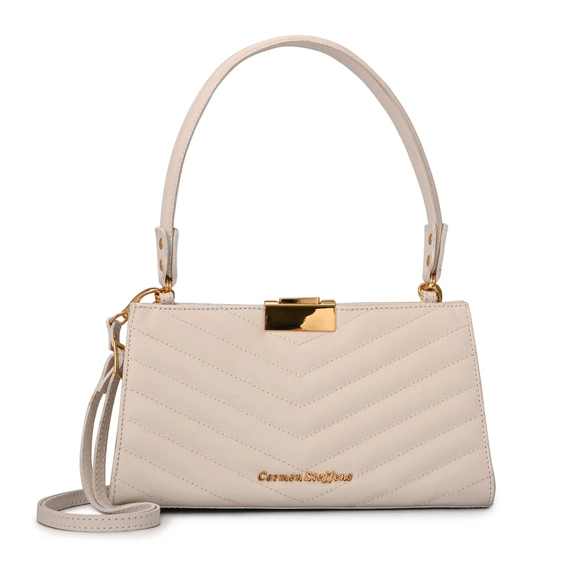 كارمن ستيفنز حقيبة كتف مبطنة بيضاء بيانكو