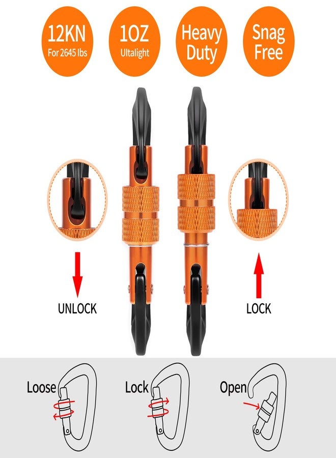B-Mardi Carabiner Clips Heavy Duty 12kN (2697 lbs)-Lightweight Locking Carabiners for Camping, Hiking, Hammock, Dog Leash Harness, Outdoor and Gym etc, Keychains& Utility ﻿ - Image 3