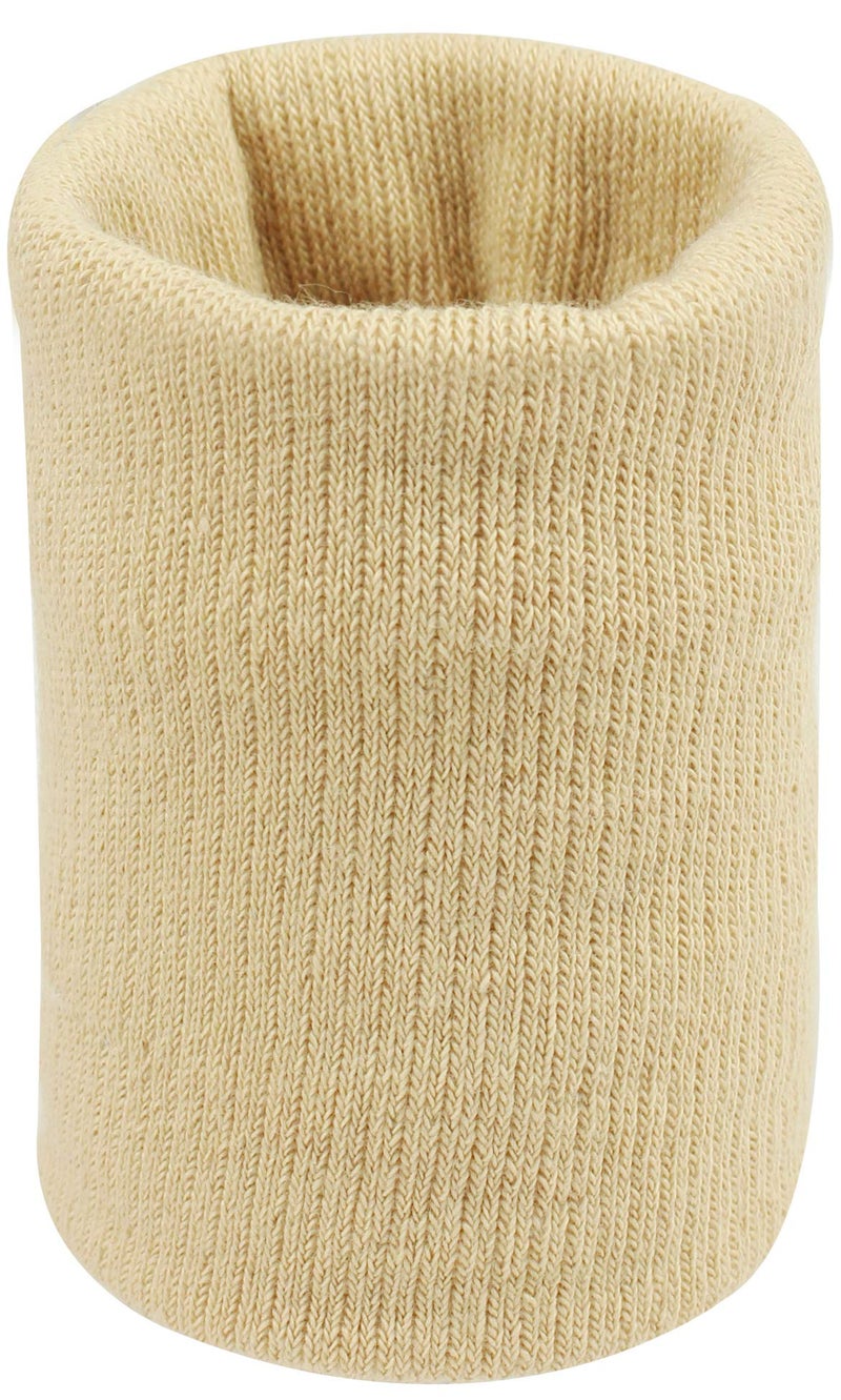 Neska Moda Unisex Beige Cotton Wrist Band-WB27 - Image 1