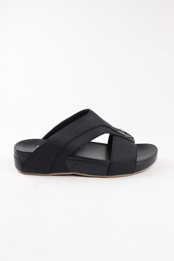 Viny Viny Men's Arabic Sandals – Traditional Slip-On – Black, White, Grey
