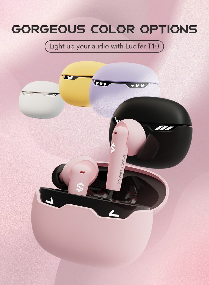 بلاك شارك أسود القرش T10 سماعة بلوتوث لاسلكية لعبة مزدوجة الوضع سماعة للماء الرياضة سماعة الوردي - Image 5