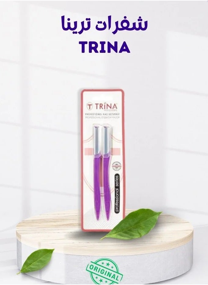 Trina Trina Women's Facial Hair Removal Razors - Removes fine hairs and dead skin from your face - 2 Pieces  - Image 3