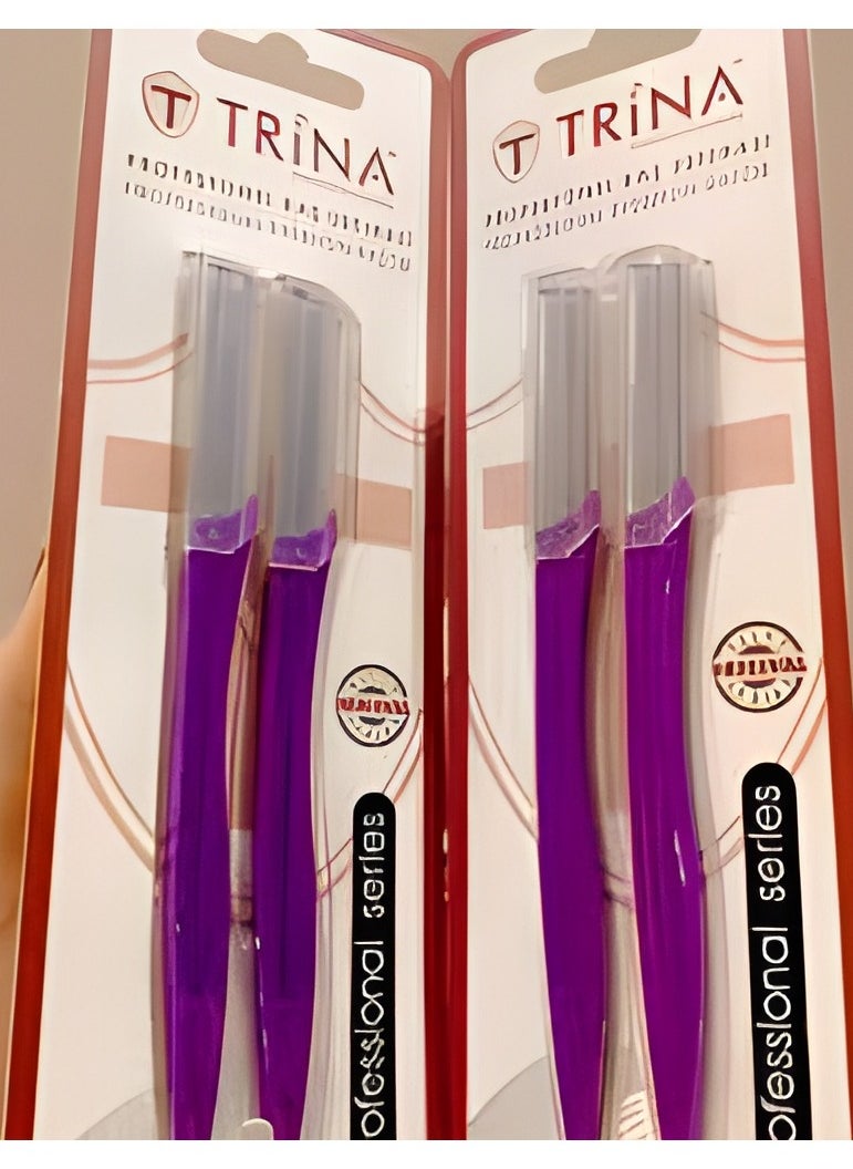 Trina Trina Women's Facial Hair Removal Razors - Removes fine hairs and dead skin from your face - 2 Pieces  - Image 2