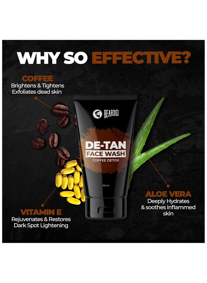 BEARDO DeTan Coffee Face Wash 50 dia 100ml - Image 4