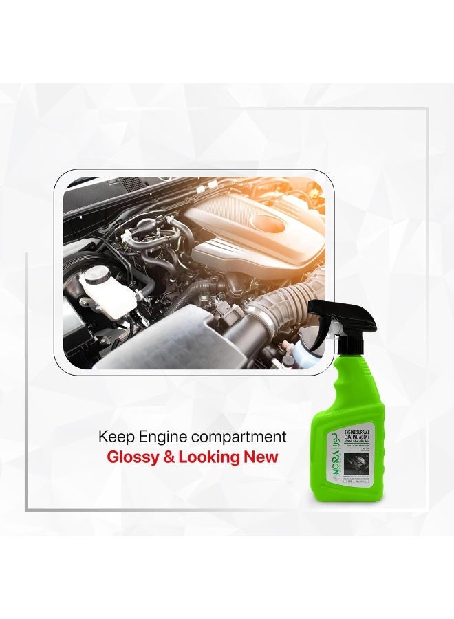 نورا بخاخ NORA Engine لتلميع وحماية أسطح حجرة المحرك (سعة 500 مل) - تركيبة لتجديد الأسطح والعناية بها - محلول صيانة للأجزاء البلاستيكية والمطاطية والمعدنية - منتج للعناية التفصيلية بالسيارات (موديل N-228) - Image 3