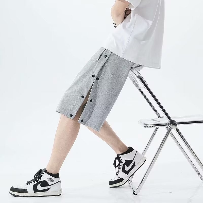 Side-breasted Short Pants for Boys Outer Wear Summer Thin Loose Casual Tooling Fashionable Five-point Sports Basketball Pants - Image 3