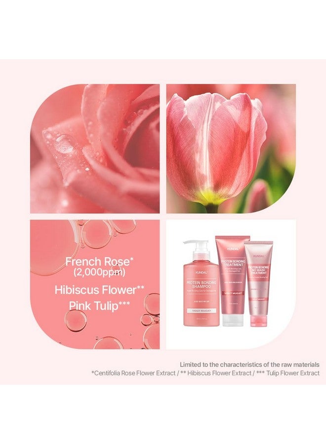 كاندال مجموعة شامبو وبلسم كوندال بروتين بوندينج [بنفسجي موجيت] - للعناية بالشعر الكوري، إصلاح التلف، التحكم في التجعد، الحماية من الحرارة، مركب بينك-جلام، 16.9 أونصة سائلة/ 6.76 أونصة سائلة (عبوة من قطعتين) - Image 2