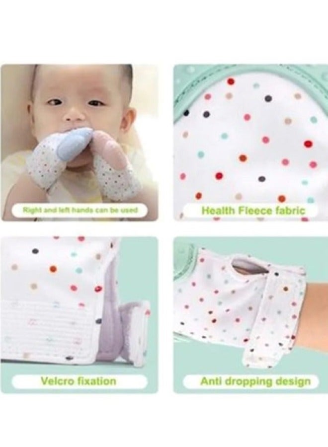 Kids Teething Mitten, Baby Teething Gloves, Self Soothing Teether Pain Relief, Baby Silicone Teething Toy Gloves, Teething Ring Toy  - Image 4