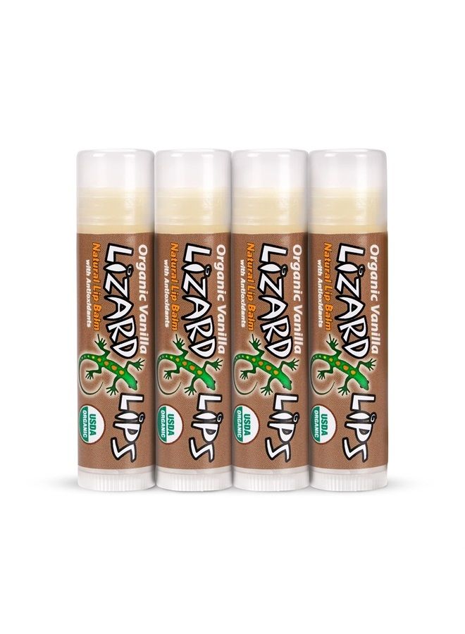 Lizard Lips USDA Certified Organic - Vanilla 4 Pack - Image 1